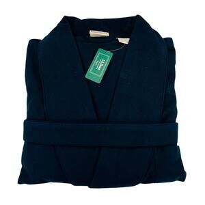 L.LBean men’s chamois flannel blue long robe